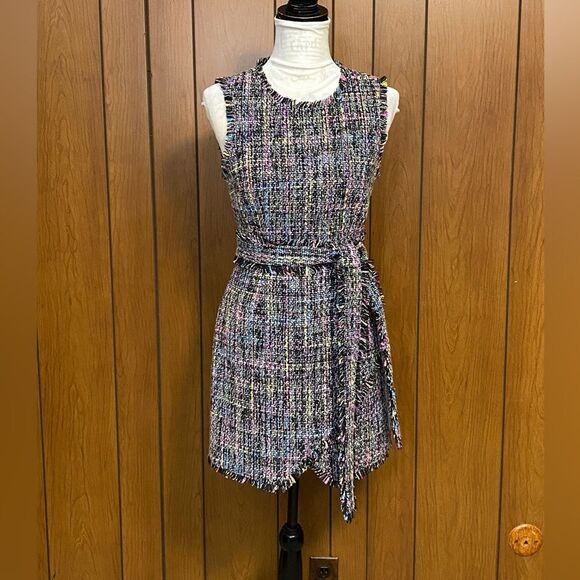 Cinq à Sept Rochelle Belted Tweed Minidress size 4 - Picture 6 of 14